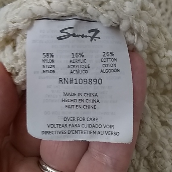 Melissa McCarthy7, Open Weave Cardigan, Cream, 2X - Picture 5 of 8